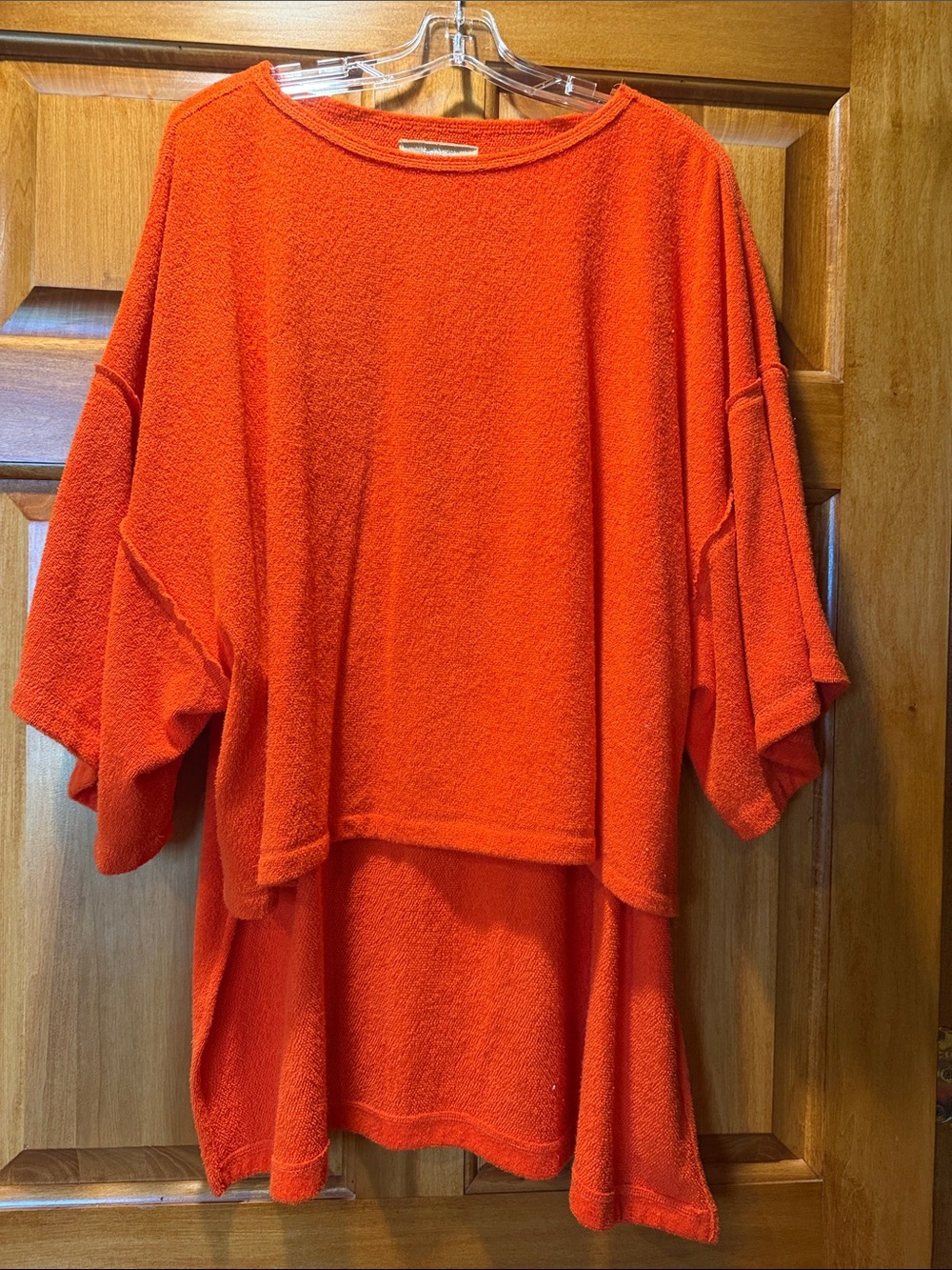 Free People Oversized Tunic in Vivid Orange